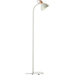 Lampadaire erena 1, 5m vert clair m�tal / bois interrupteur au pied 1x a60, e27, 40 w, adapt� � une lampe ...