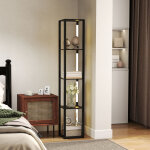 Lampadaire avec �tag�res 4 niveaux dimmable led variateur d'intensit� interrupteur � pied pour salon ...