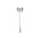 Bricolage direct - lampadaire ext�rieur 3 t�tes 3x100w e27 fonte blanc adela
