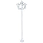 Lampadaire extrieur 3 ttes 3x100w fonte blanc initialis