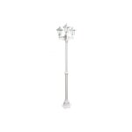 Lampadaire ext�rieur 3 t�tes 3x60w e27 fonte blanc loan