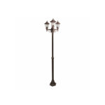 Lampadaire ext�rieur 3 t�tes 3x60w e27 fonte rouille loan