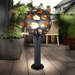 Lampadaire lampadaire extrieur boule de lampe de jardin en acier inoxydable extrieur avec lectricit, ...