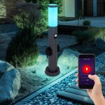Lampadaire d'ext�rieur intelligent avec d�tecteur de mouvement, lumi�re de jardin � intensit� variable, ...