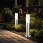 Lampadaire d'extrieur, lampe de pied, lampe de chemin, lampe de jardin, plastique, acier inoxydable, ...