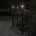 Lampadaire d'extrieur noir 100 cm acier inoxydable vidaxl