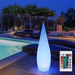 Lampadaire d'extrieur tlcommand lampadaire led lampe d'extrieur lampe de jardin, plastique blanc, ...