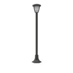 Lampadaire filaire noir 112cm r�tro ip44, culot e27, 40w max - lame40nret - xanlite