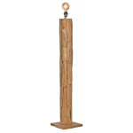 Meubletmoi - lampadaire h. 133 cm assemblage morceaux de bois de teck - shenzi