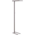Lampadaire industriel led avec bouton variateur en mtal argent taurus
