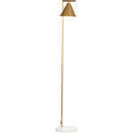 Lampadaire d'int�rieur lampadaire sur pied salon en acier avec abat - jour conique orientable base marbre ...