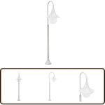 Lampadaire de jardin e27 120 cm aluminium blanc - lampadaire de jardin - �clairage ext�rieur - luminaire ...