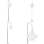Lampadaire de jardin e27 120 cm aluminium blanc - lampadaire de jardin - clairage extrieur - luminaire ...