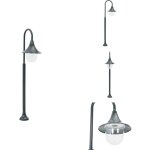 Vidaxl - lampadaire de jardin e27 120 cm aluminium vert fonc� - lampadaire de jardin - �clairage ext�rieur ...