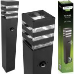Lampadaire de jardin ext�rieur sur pied e27 led d�tecteur de mouvement taxus 2 60 cm