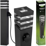 Lampadaire de jardin ext�rieur sur pied e27 led avec douille taxus 2 60 cm