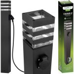Lampadaire de jardin ext�rieur sur pied e27 led avec douille taxus 2 80 cm