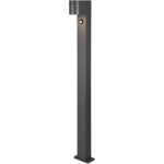 Lampadaire et lampe de jardin, potelet de jardin design roya 100 cm anthracite en metal, trio