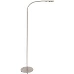 Lampadaire lampe de lecture lampe d'appoint led flexo lampe de salon dimmable acier
