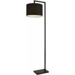 Lampadaire lampe � pied avec abat - jour m�tal et tissu noir 161 cm