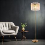 Lampadaire lampe sur pied lampe de salon lampe de chambre � coucher lampe de salle � manger, m�tal barres ...