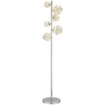 Lampadaire lampe sur pied lampe en cristal boules led lampe de salon chromée transparente Lampadaire lampe sur pied lampe en cristal boules led lampe de salon chromée transparente