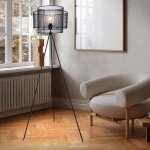 Globo - lampadaire, lampe trépied, métal, lampadaire, noir, uplighter, rond, cage, salon, métal, douille ... Globo - lampadaire, lampe trépied, métal, lampadaire, noir, uplighter, rond, cage, salon, métal, douille ...