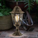 Lampadaire lanterne lampadaire d'extrieur noir lampadaire antique clairage de jardin extrieur, bronze ...