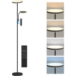 Lampadaire led 42w dimmable 2700k - 6500k 4 couleurs variation continue 4 modes sc�ne t�l�commande noir ...