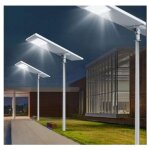 Lampadaire led 500 w twilight avec panneau solaire ip65 sl - 500w - lp