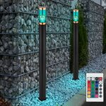 Lampadaire led borne lumineuse chemin d'clairage dimmable avec tlcommande lampes de jardin noir, changement ...
