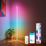 Lampadaire led � changement de couleur de 55, 91 pouces avec fonction de synchronisation musicale, t�l�command ...