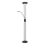 Lucide - lampadaire led dimmable avec liseuse champion noir