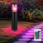 Lampadaire led ext�rieur lampadaire � intensit� variable avec t�l�commande lampe d'ext�rieur en acier ...