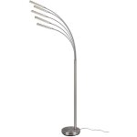 Lampadaire led en forme d'arc en acier satin� avec 5 diffuseurs orientables et intensit� lumineuse r�glable, ...