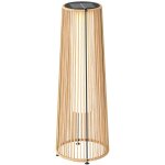 Lampadaire led de jardin style colonial dim. � 21, 5 x 61h cm r�sine tress�e filaire beige