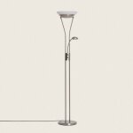 Lampadaire avec led de lecture mtal ethan argent