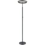 Lampadaire led lampadaire liseuse m�tal noir inclinable variateur rotatif h 179 cm
