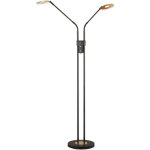 Lampadaire led noir lampe sur pied dimmable cct lampe de salon lampe de lecture bras mobiles, m�tal feuille ...