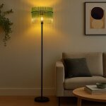 Lampadaire led lampadaire plafonnier lampe de salon vert noir barres de verre, m�tal, 7w 806lm blanc ...