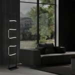 Lampadaire led lampadaire salon lampe de bureau lampe de chambre, m�tal noir aluminium blanc plastique, ...
