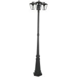 Lampadaire led v - tac avec douille e27 (max. 3 x 60 w) noir h : 199 cm ip44