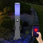 Lampadaire d'extrieur intelligent avec dtecteur de mouvement, lumire de jardin  intensit variable, ...