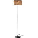 Lampadaire en m�tal avec abat - jour en rotin, h150 cm