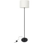 Lampadaire en m�tal noir avec abat - jour en bouclette (h150cm)