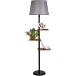 Wellhome - lampadaire en métal, noir gris, 45x45x170, prise e 27 max 60 w Wellhome - lampadaire en métal, noir gris, 45x45x170, prise e 27 max 60 w