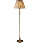Lampadaire m�tal tissu 164 cm de hauteur en laiton antique marron e27 lampadaire rond classique
