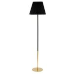 Ostaria - lampadaire m�tal tissu noir aurelia h143