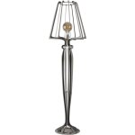 Lampadaire minerva �38x166 cm en fer de style r�ticul� avec interrupteur au pied connexion e27 fabriqu� ...