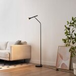 Lampadaire minimaliste grande liseuse noire 150 cm - holen